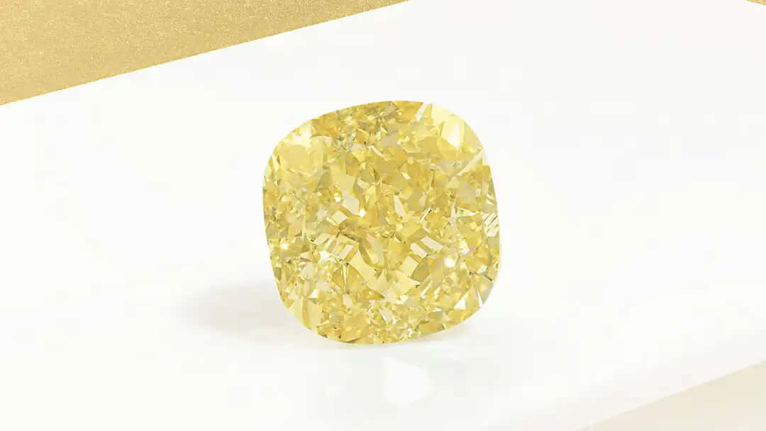 Stunning Yellow Diamond Illuminating The Background Wallpaper