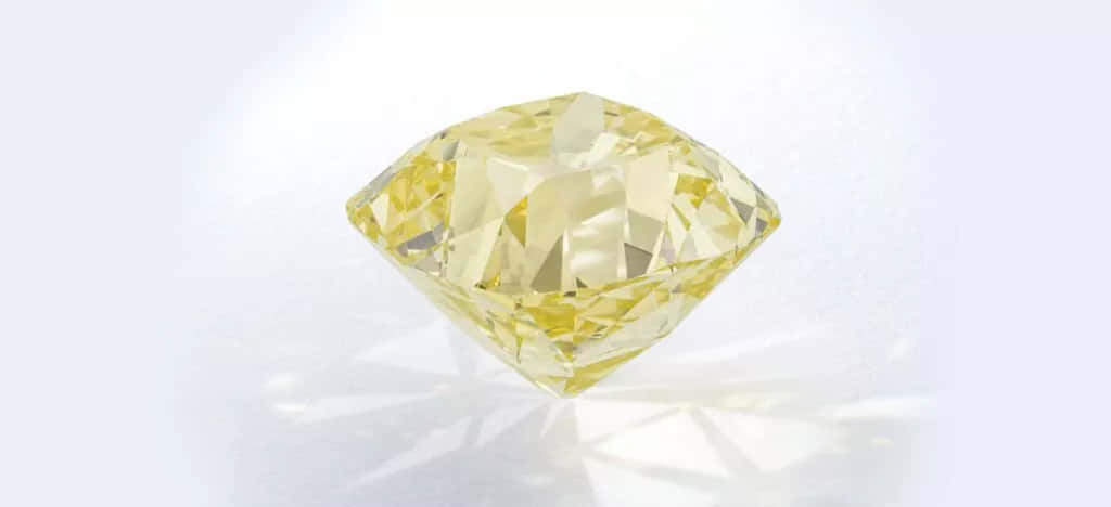 Stunning Yellow Diamond In Spotlight Wallpaper