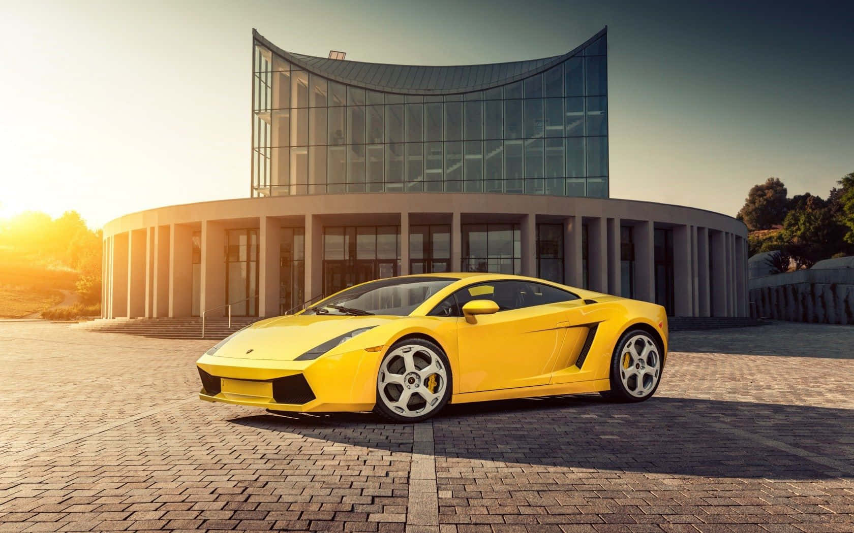 Stunning Yellow Sports Car Wallpaper