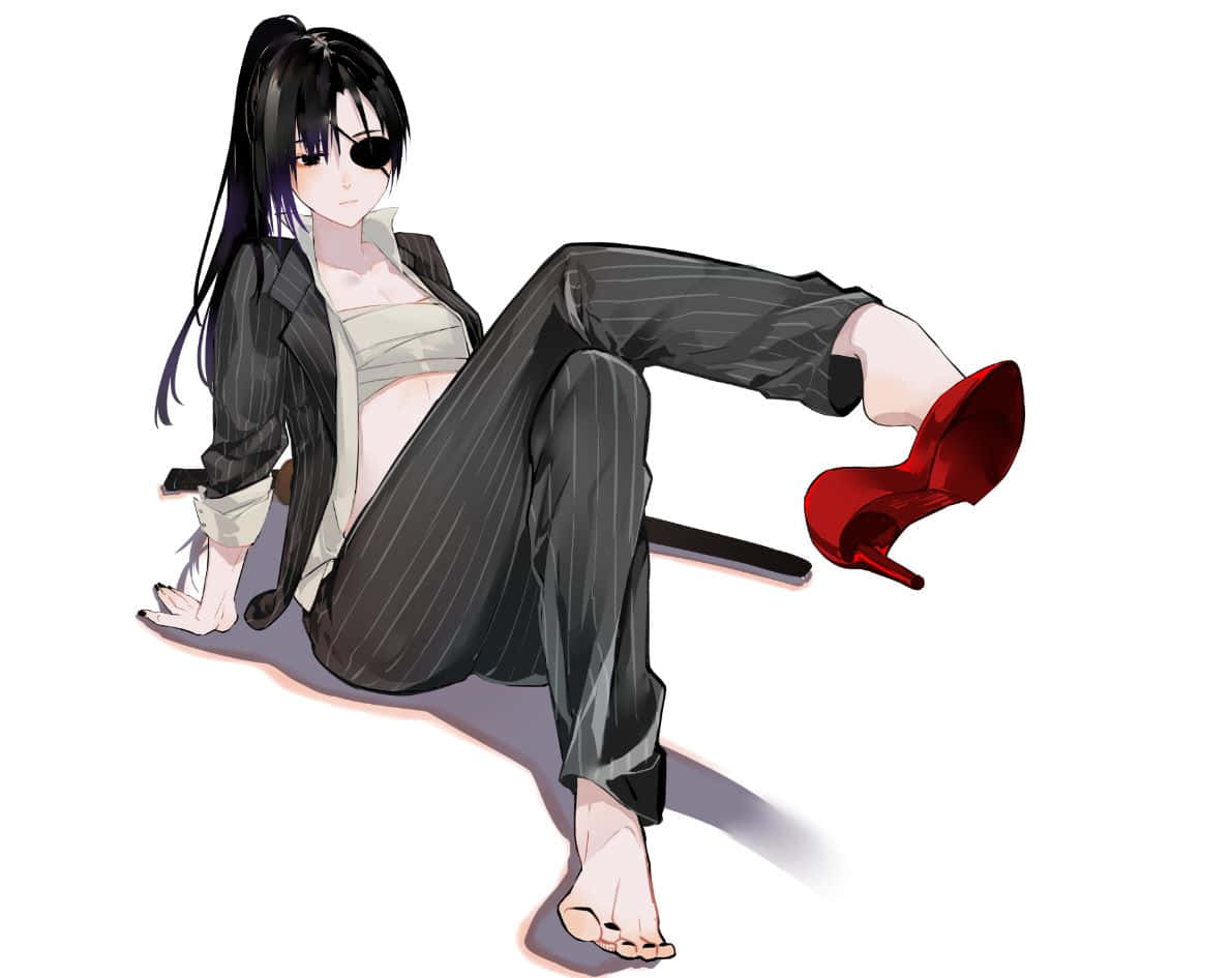 Stylish Anime Character Reclining Wallpaper