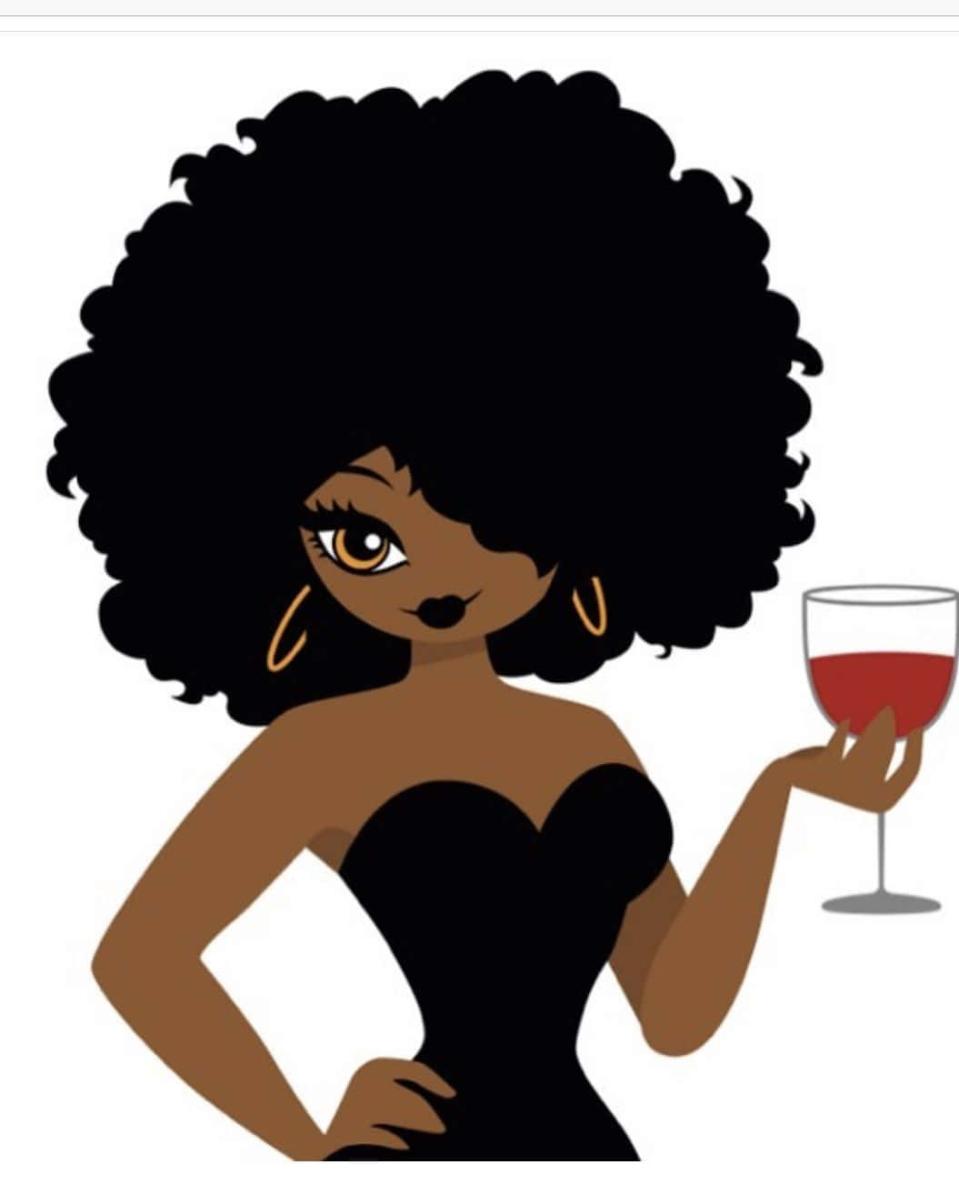 Stylish Black Barbie With Wine Wallpaper