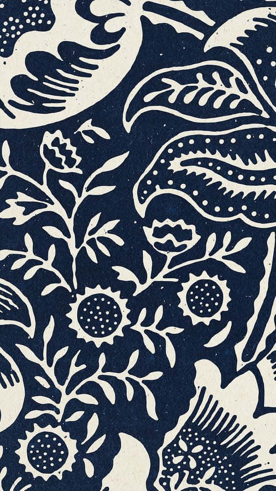 Stylish Dark Blue Pattern Wallpaper Wallpaper