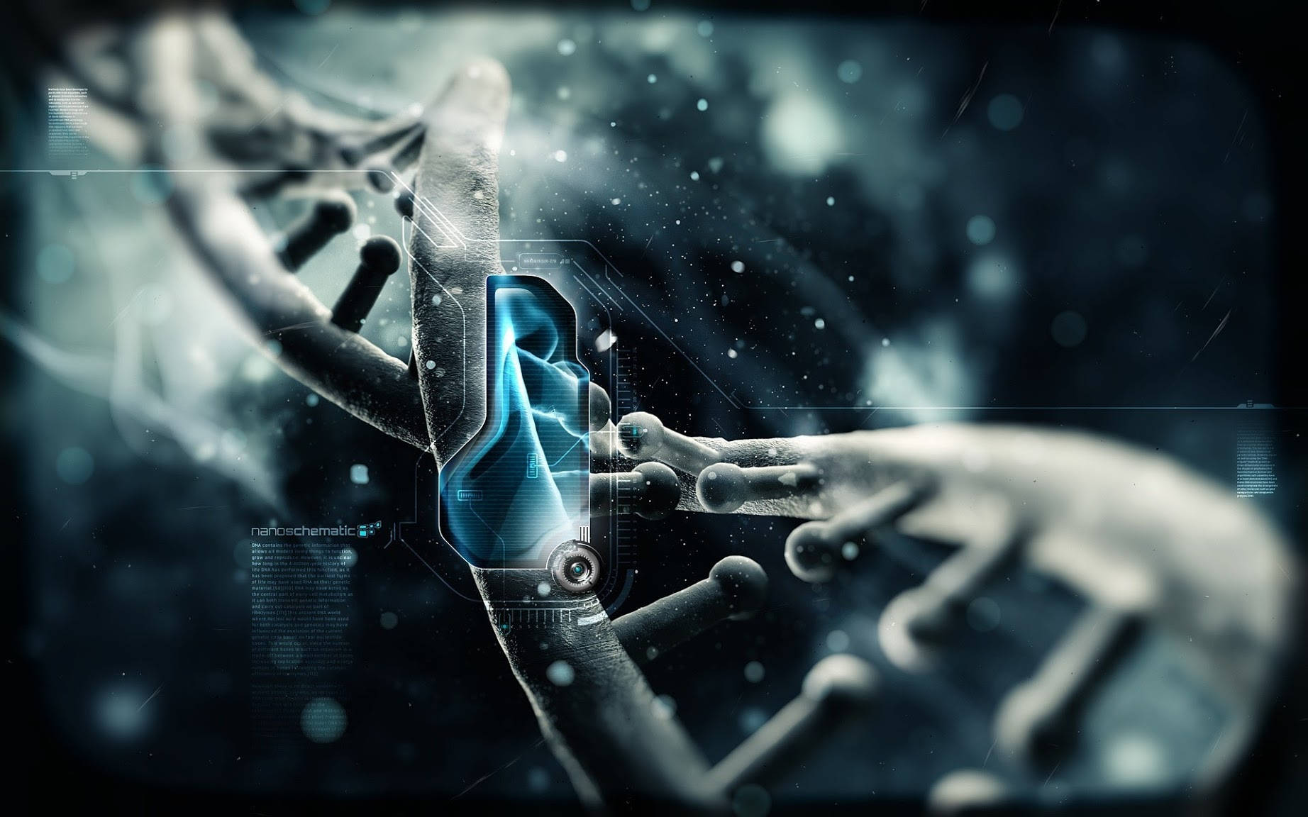 Stylish Dna Render Wallpaper