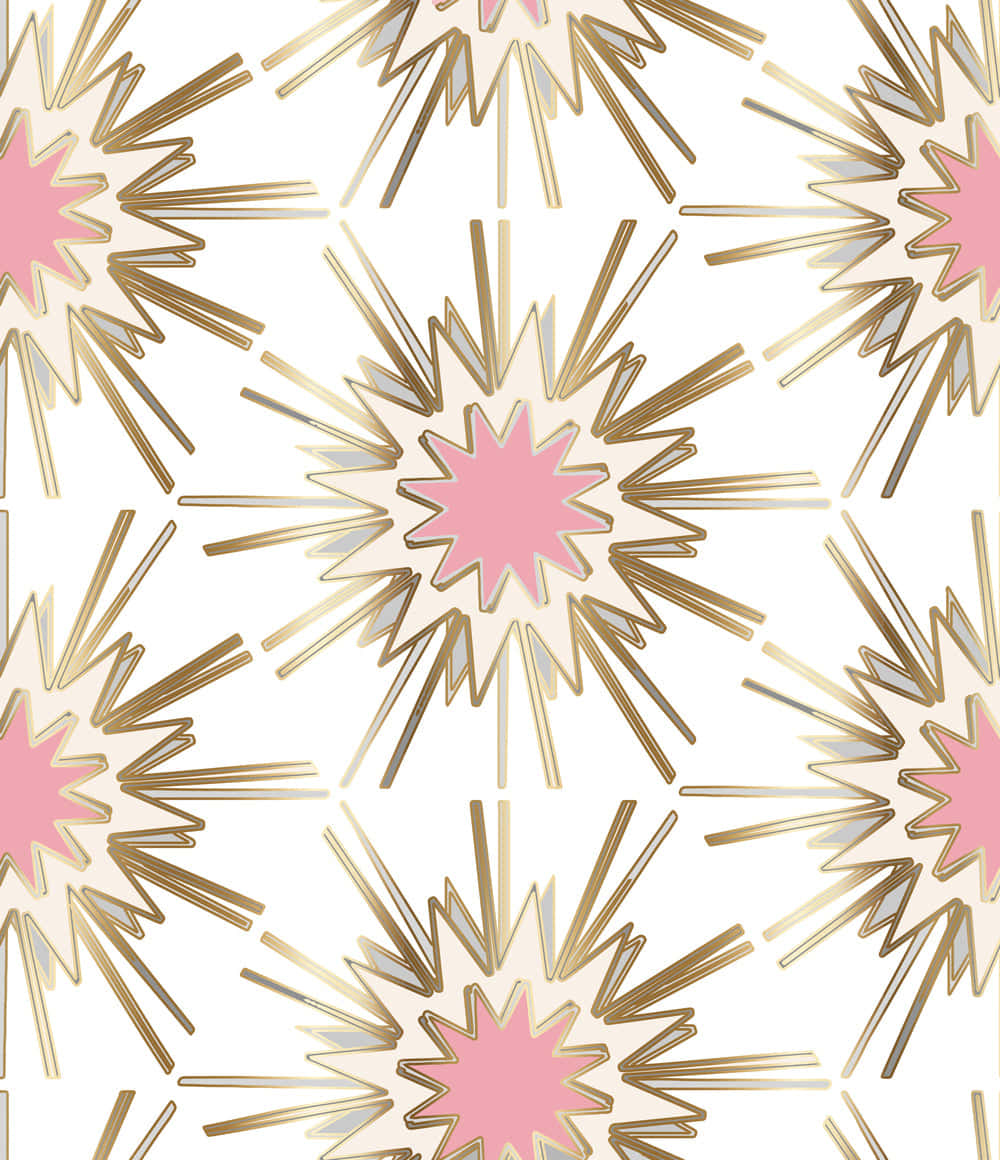 Stylish Elegance Of Pink And Gold Wallpaper