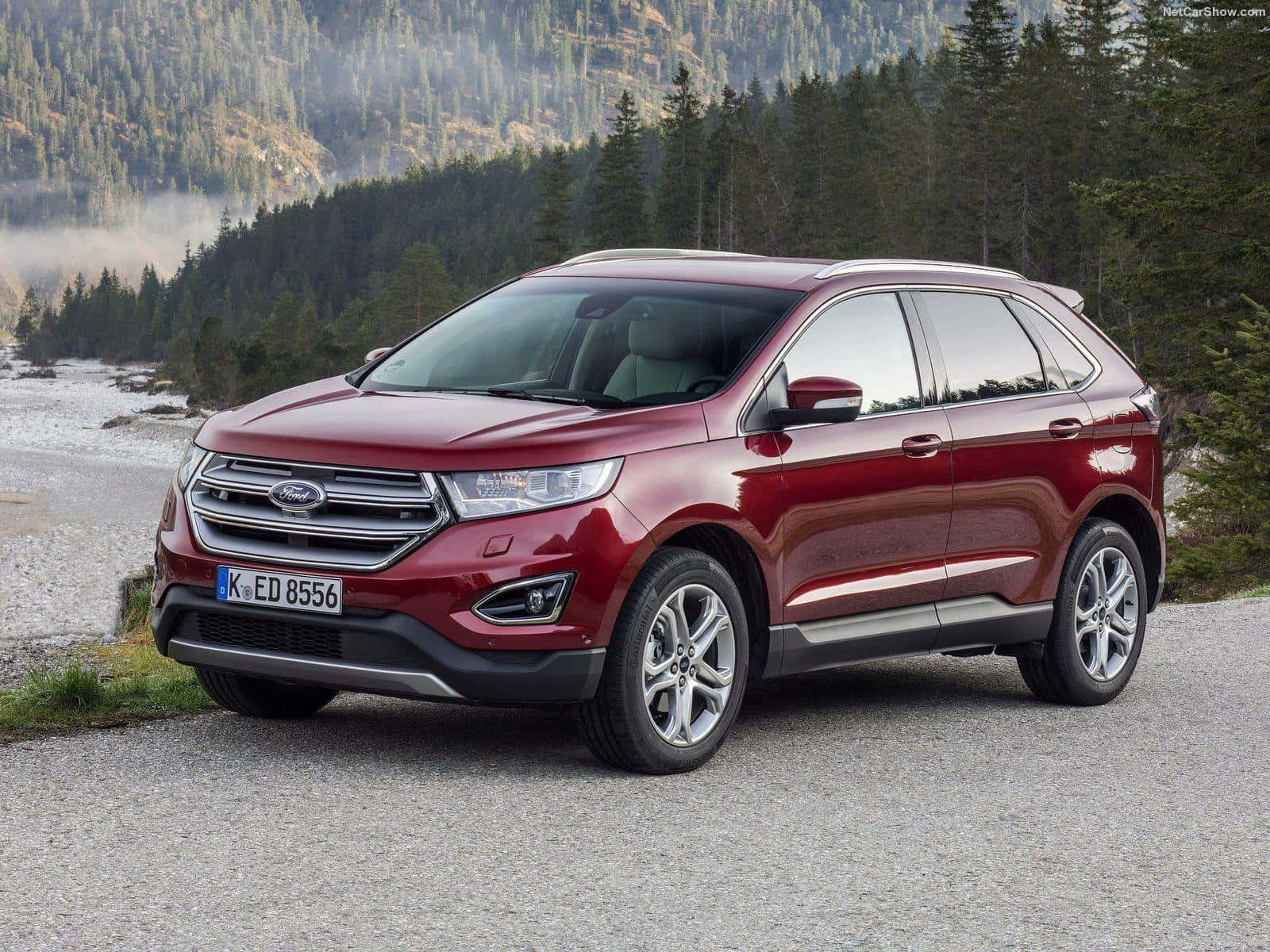 Stylish Ford Edge Cruising On An Open Road Wallpaper