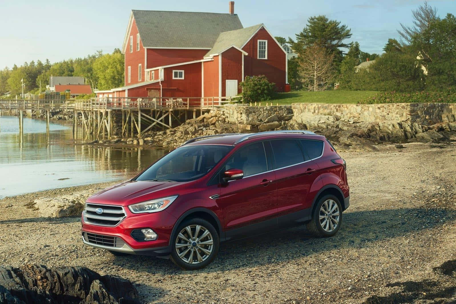 Stylish Ford Escape On The Road Wallpaper