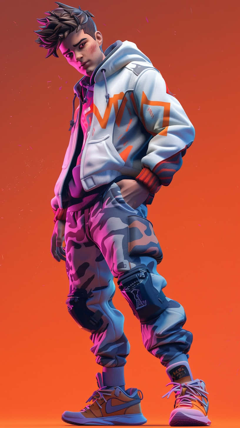 Stylish Fortnite Character P F P Wallpaper