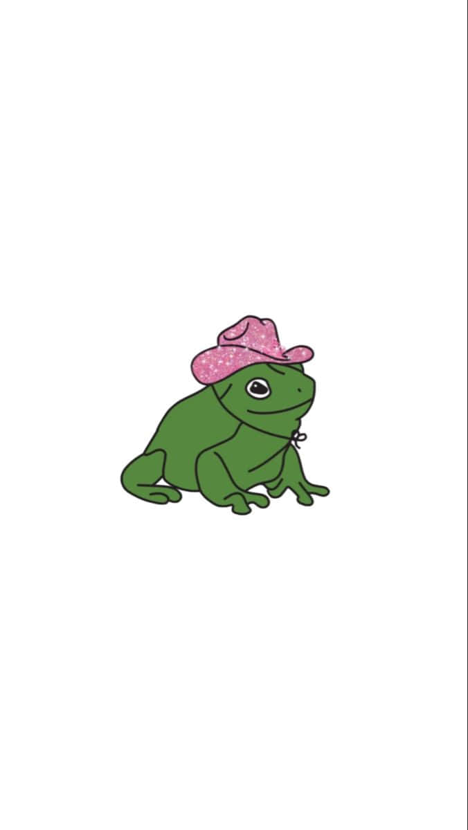 Stylish Frogin Pink Hat Wallpaper