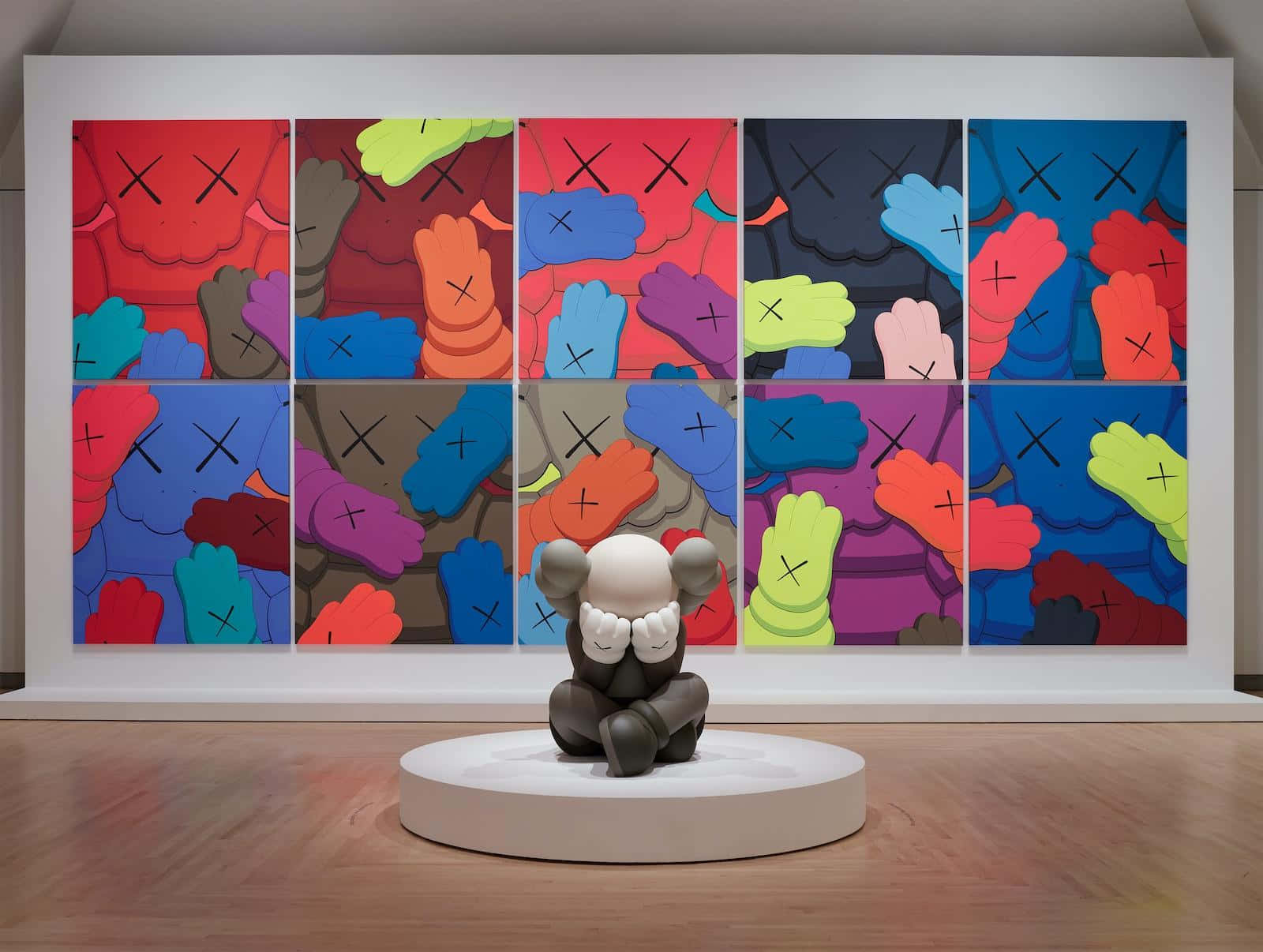 Stylish Kaws Figures Collection Wallpaper