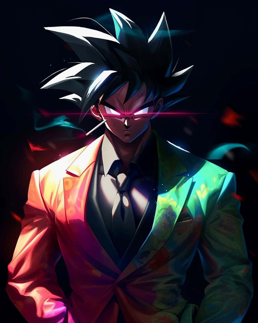 Stylish_ Mafia_ Goku_ Artwork Wallpaper