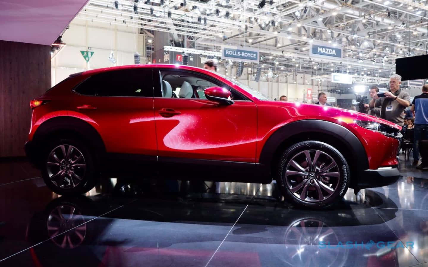 Stylish Mazda Cx-30 On The Road Wallpaper