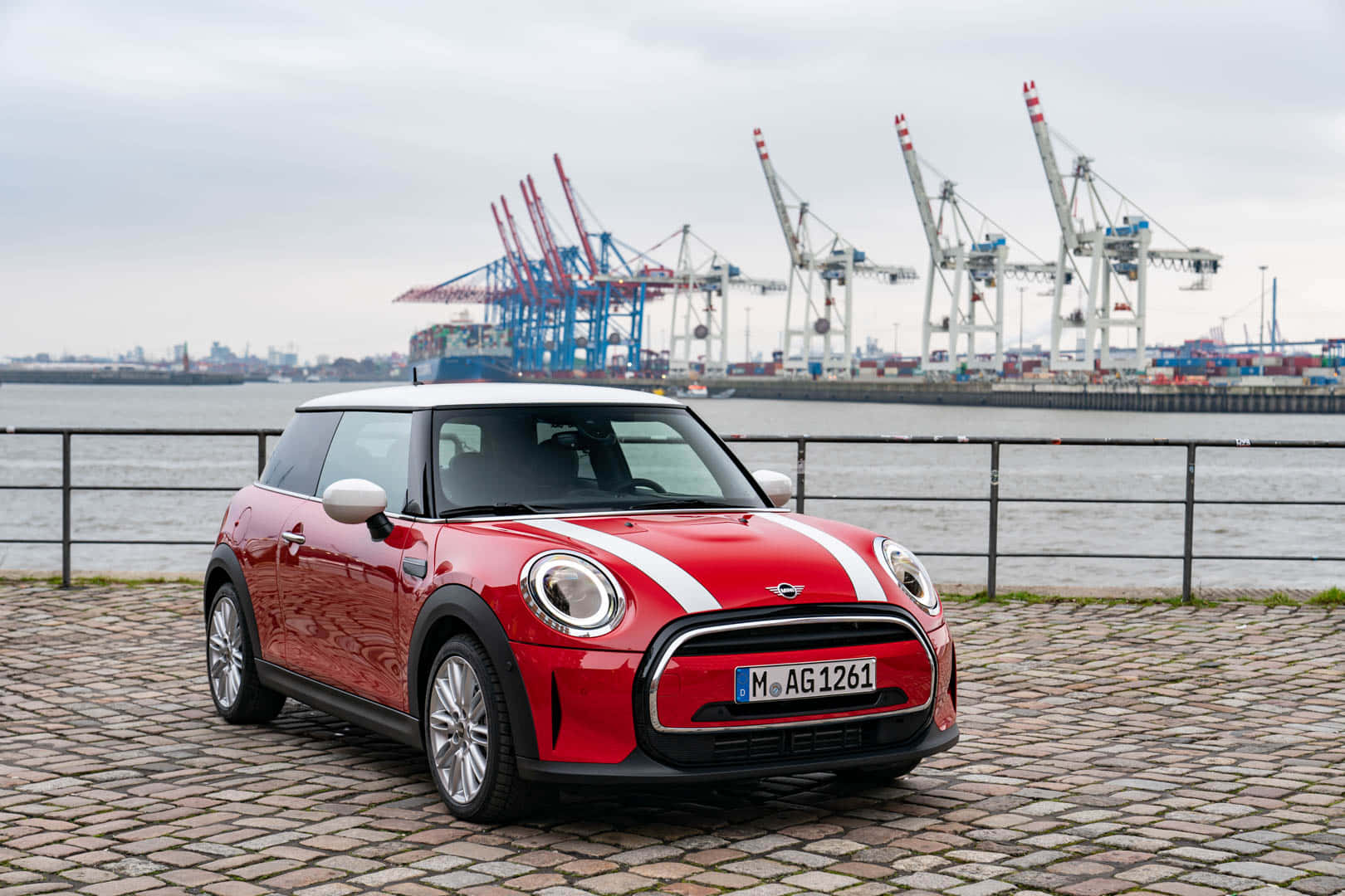 Stylish Mini Cooper S On The Open Road Wallpaper