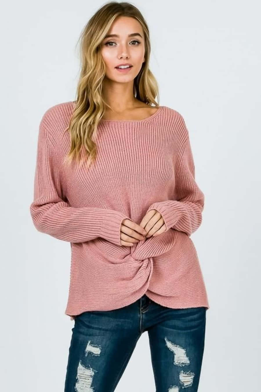 Stylish Pink Sweater On Hanger Wallpaper