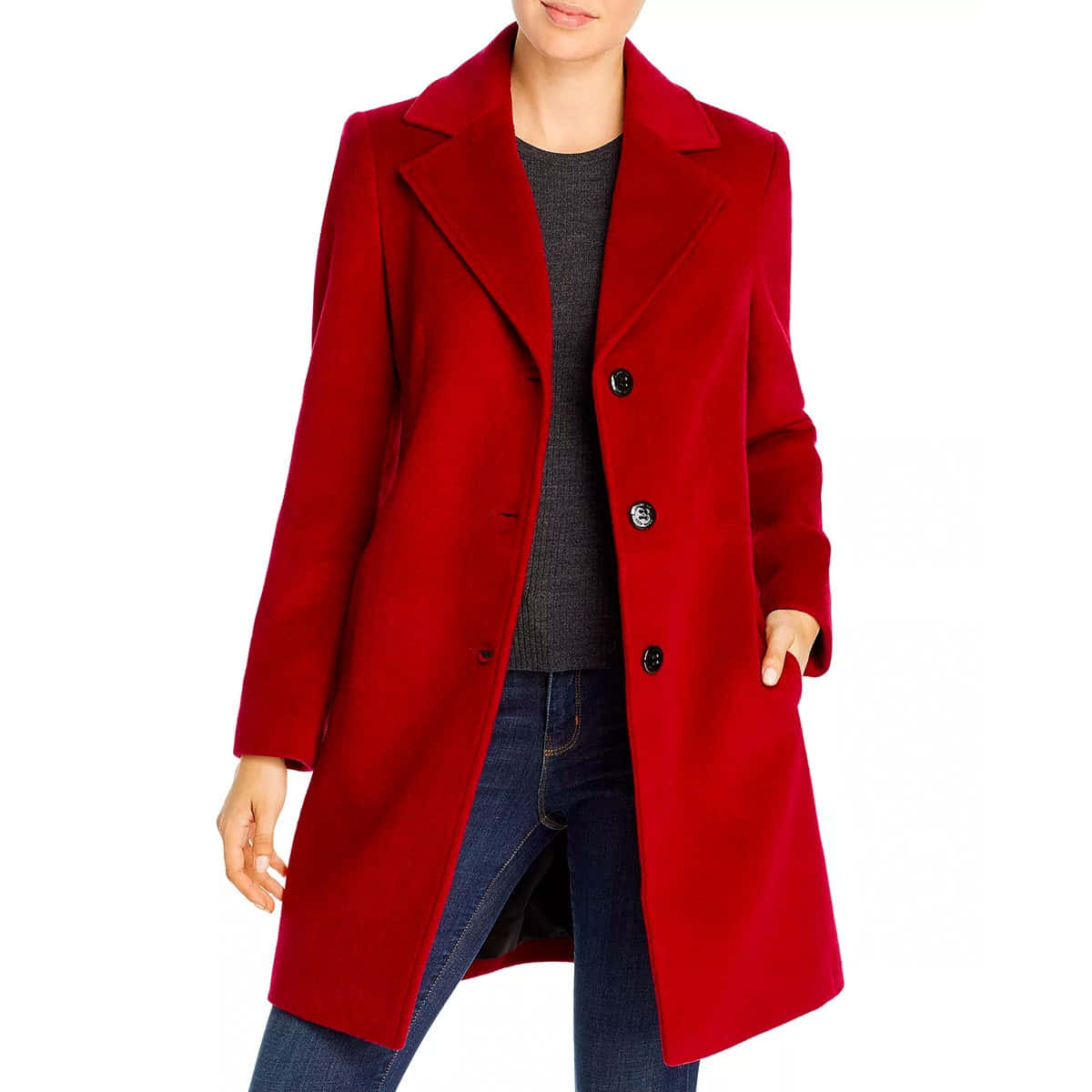 Stylish Red Coat On A Mannequin Wallpaper