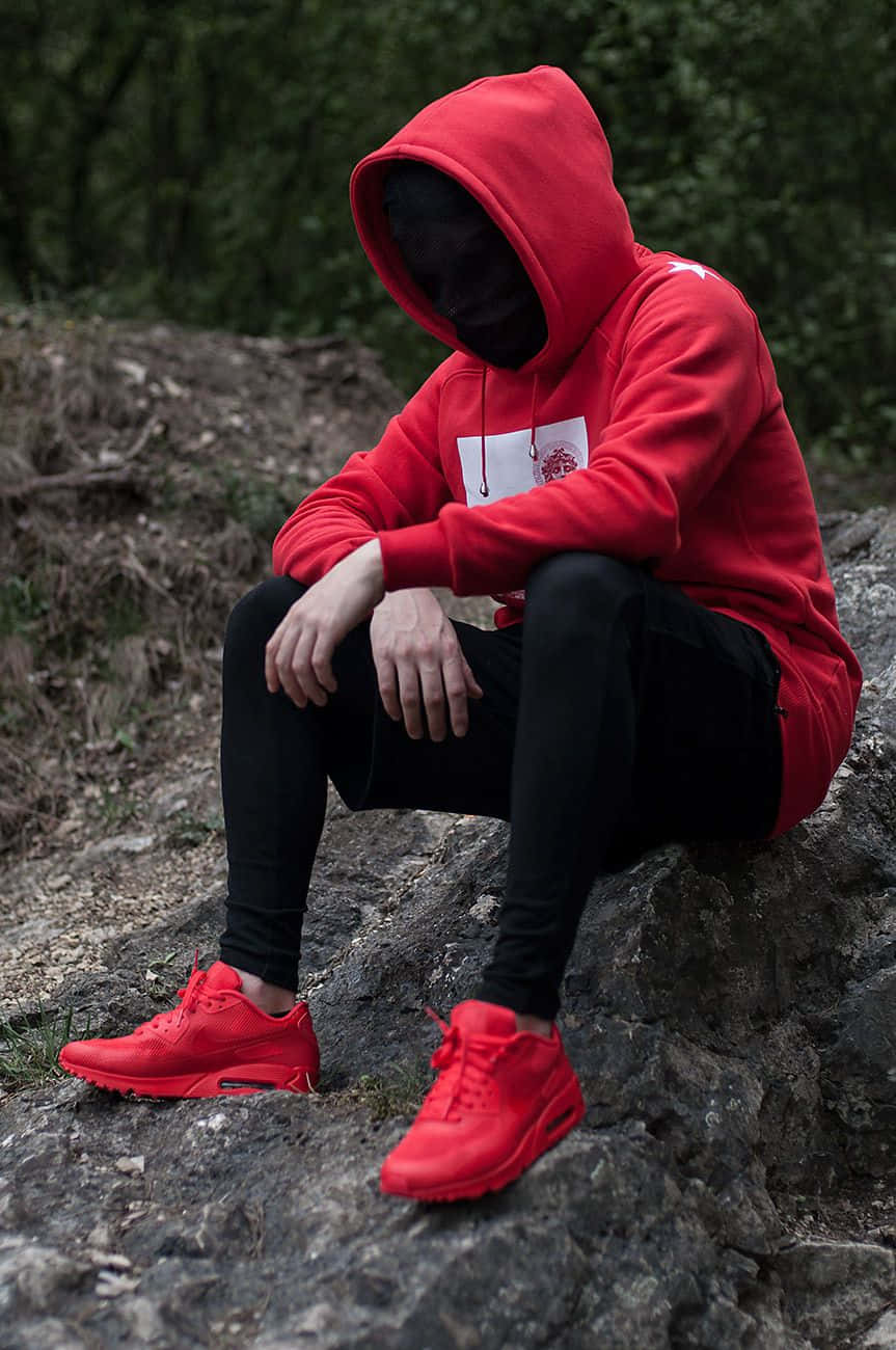 Stylish Red Hoodie Awaits Wallpaper