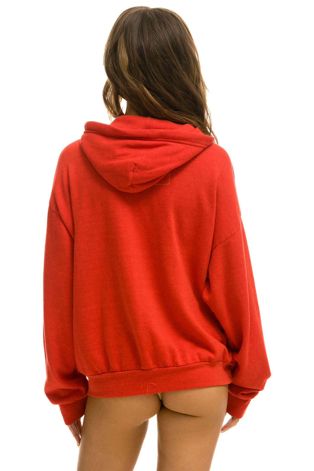 Stylish Red Hoodie Outfit Wallpaper