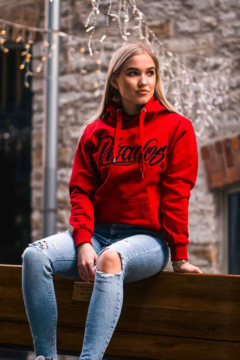 Stylish Red Hoodie Wallpaper