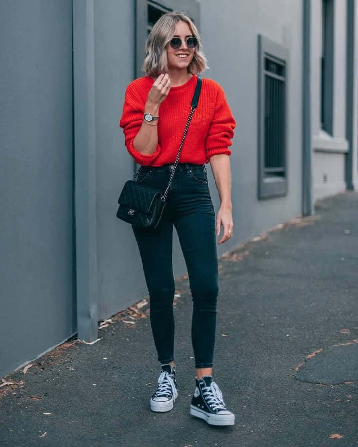 Stylish Red Sweater On A Hanger Wallpaper