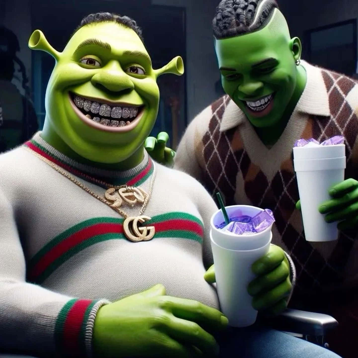 Stylish_ Shrek_and_ Friend.jpg Wallpaper