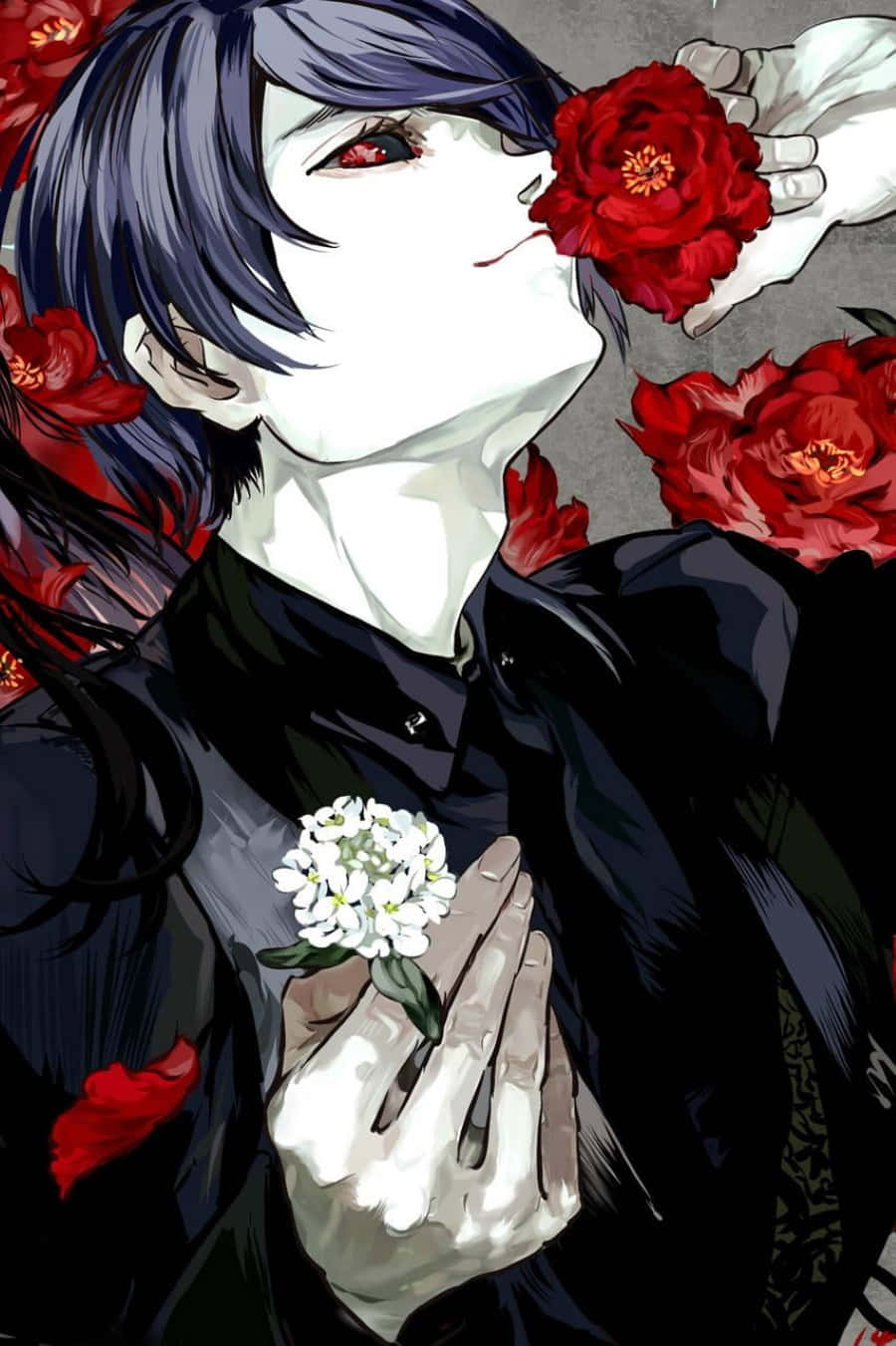 Stylish Shuu Tsukiyama Posing With His Kagune Wallpaper