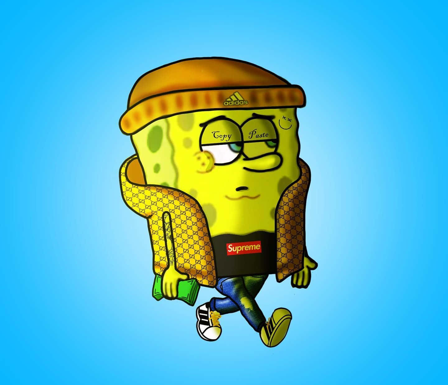 Stylish_ Sponge Bob_ Dripped_ Out Wallpaper