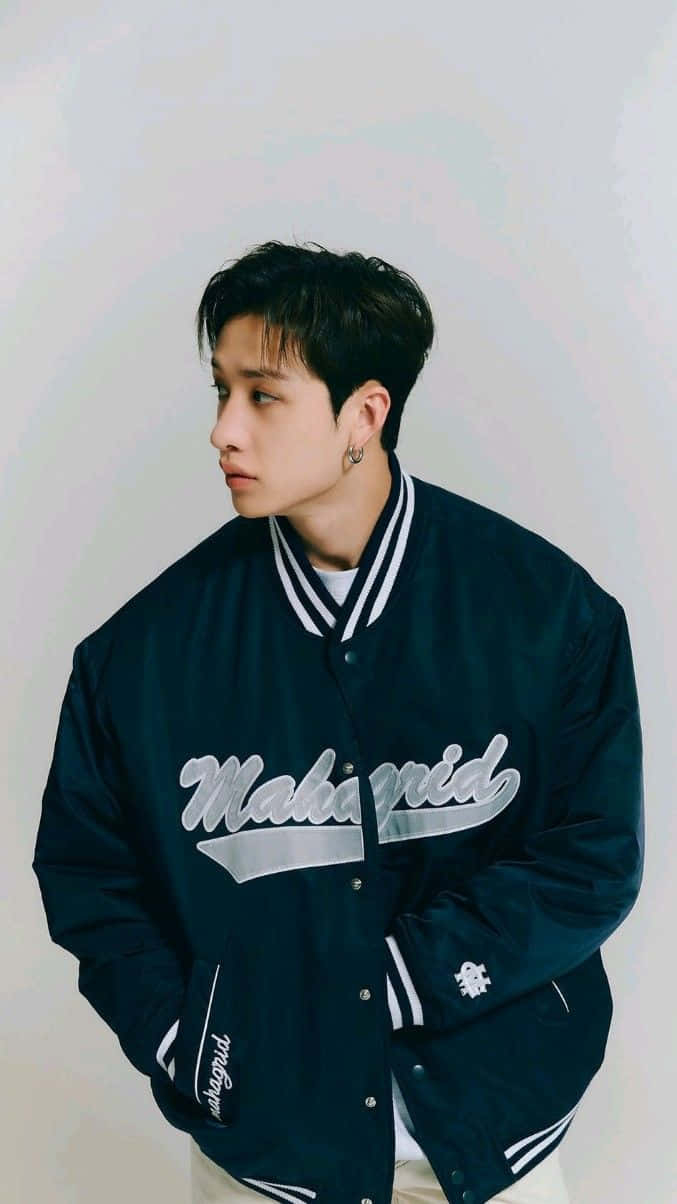 Stylish Varsity Jacket Portrait Wallpaper