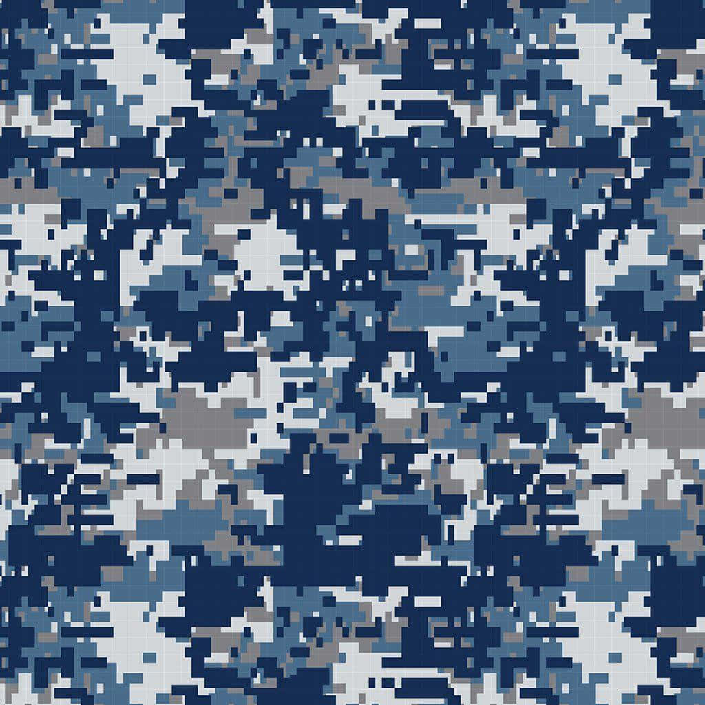 Stylize Your Look With Blue Camo Wallpaper