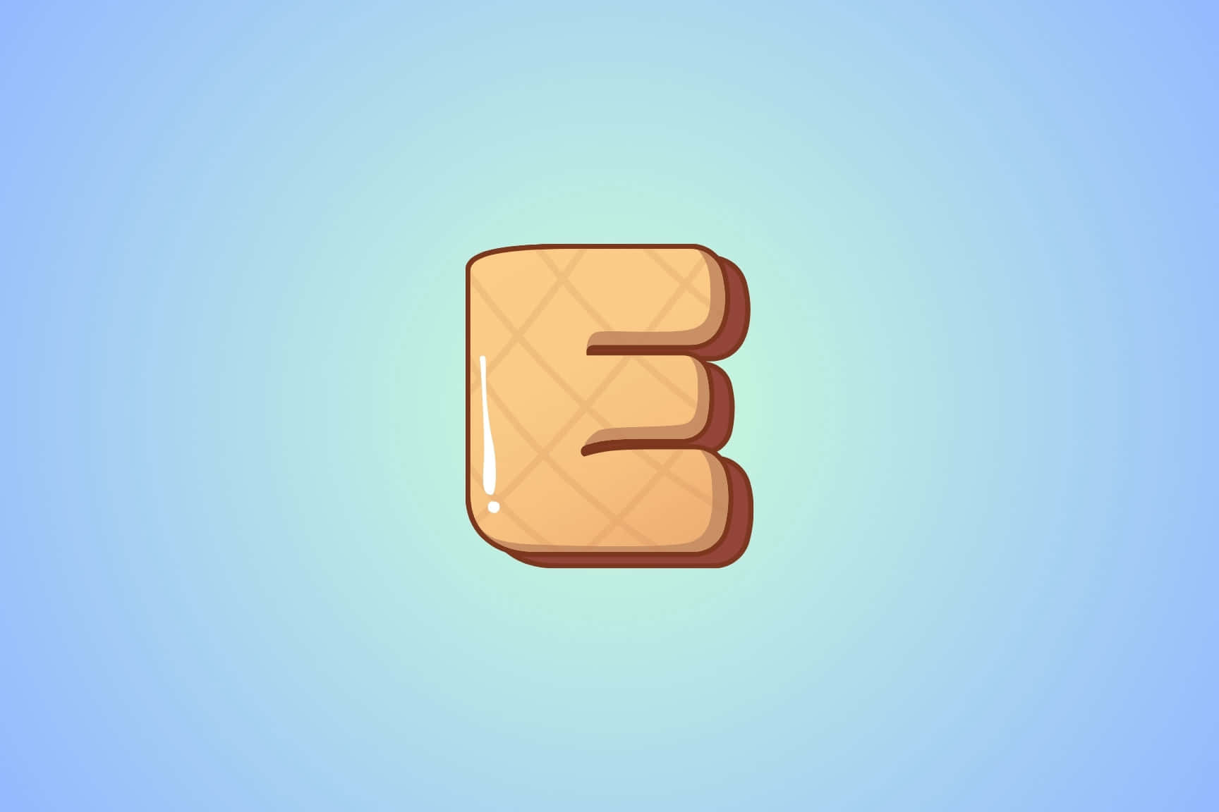 Stylized Bread Letter E Wallpaper