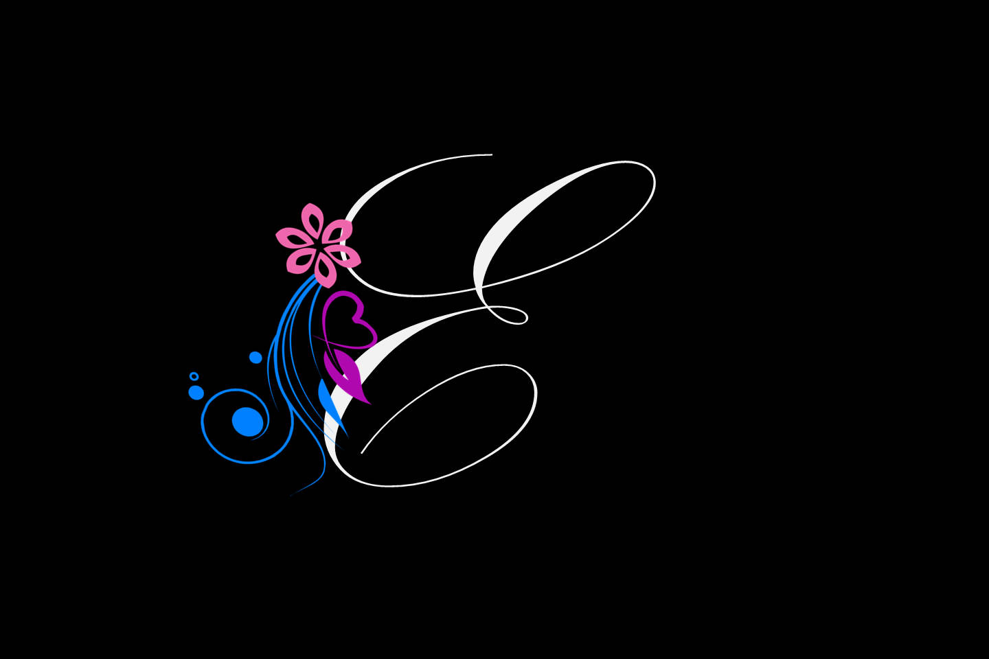 Stylized Cursive Letter E Wallpaper