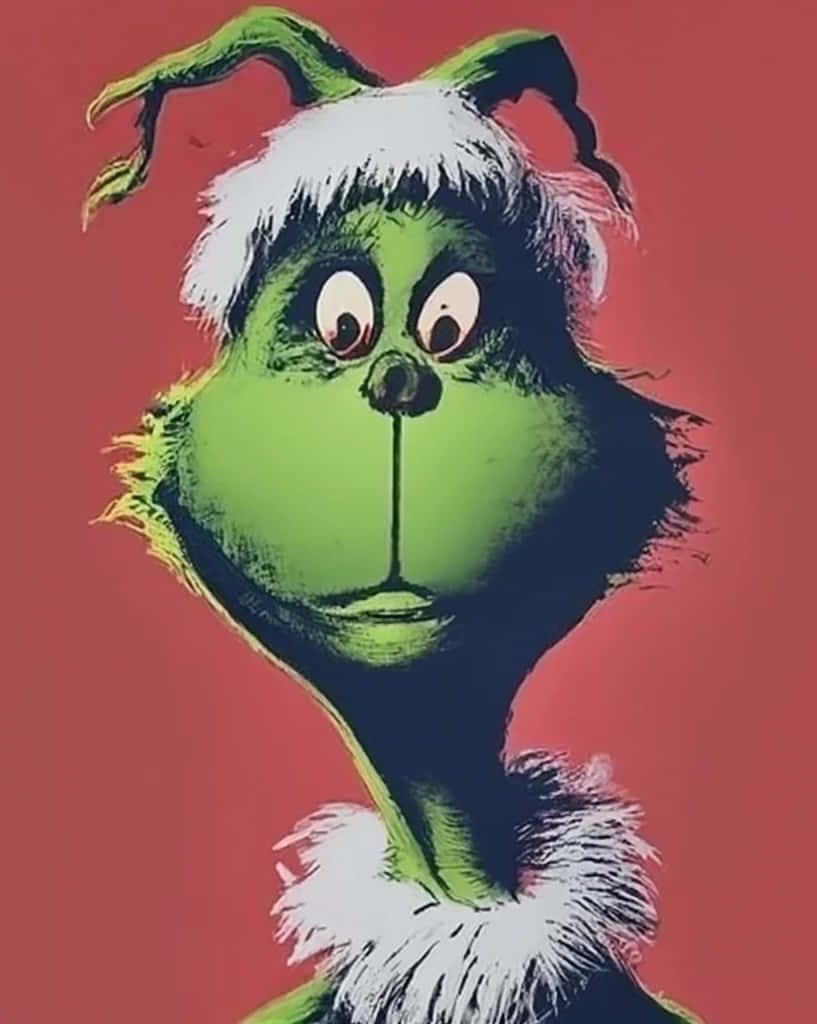 Stylized Grinch Portrait Wallpaper