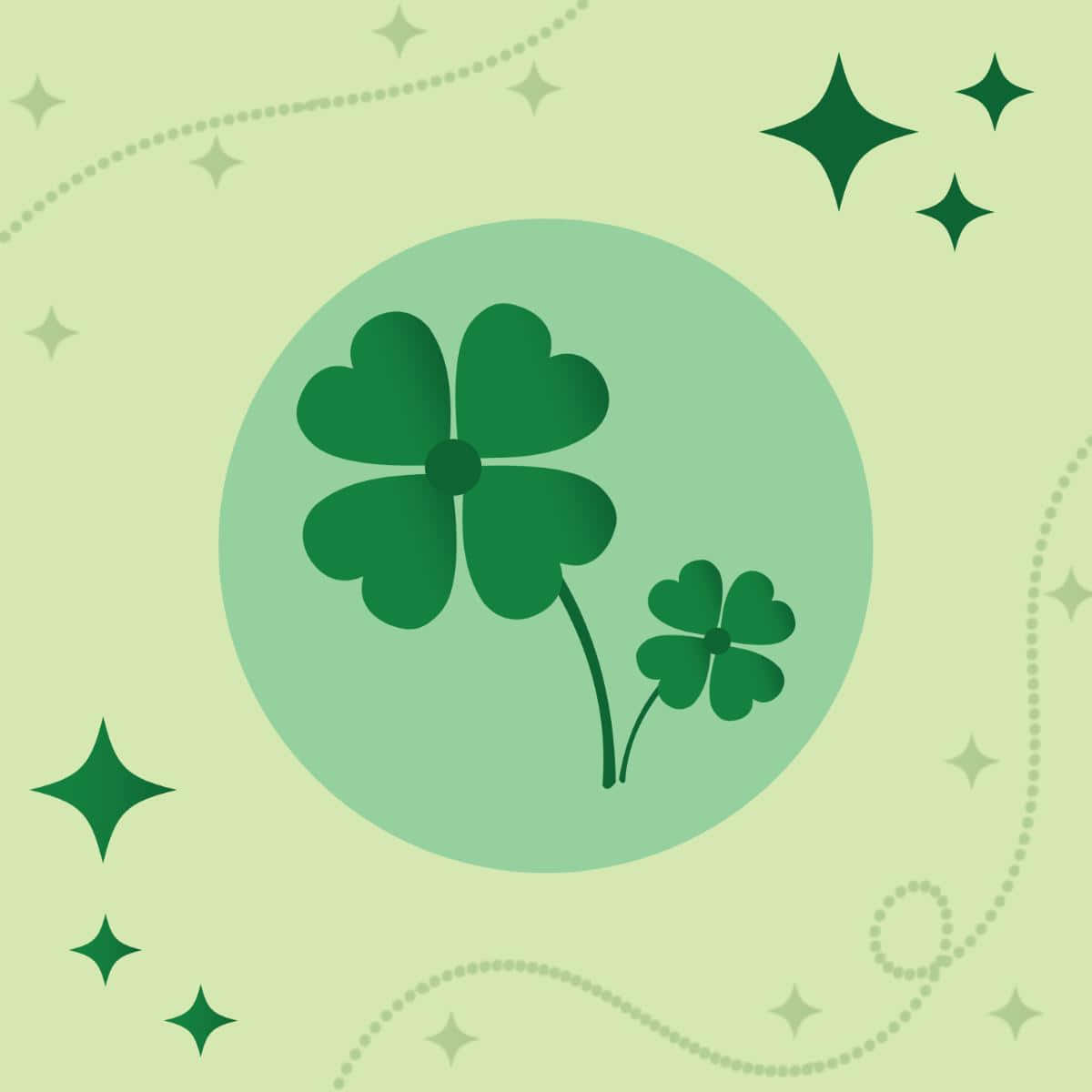 Stylized Shamrock Graphic Wallpaper