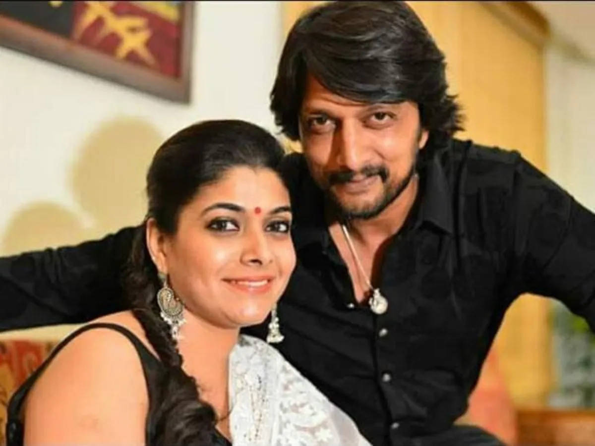 Sudeep With Former Wife Priya Wallpaper