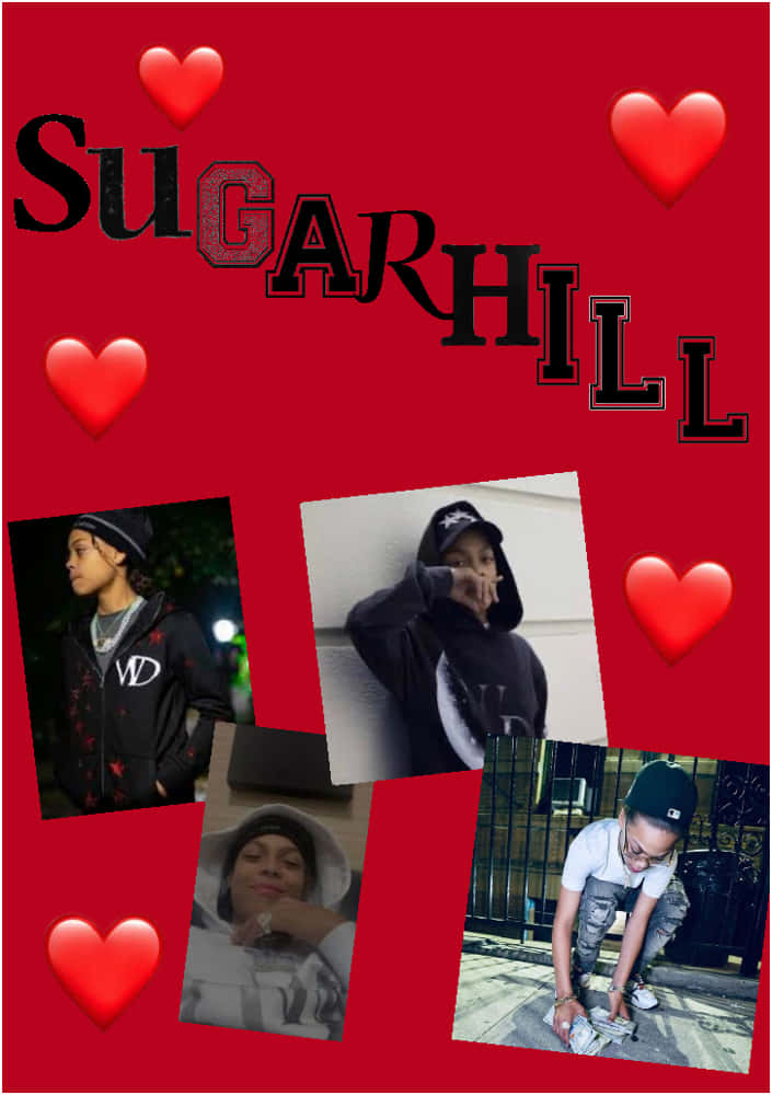 Sugarhill Collage Red Background Wallpaper