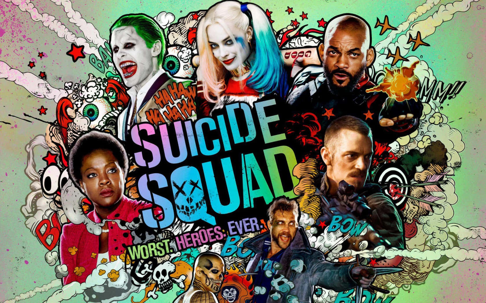 Suicide Squad Movie Collage Wallpaper