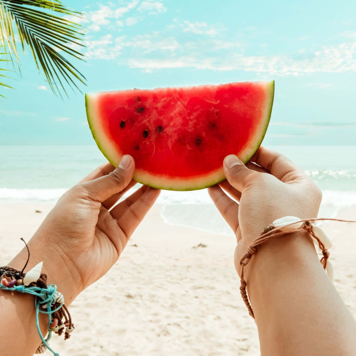 Summer Beach Watermelon Slice Pfp.jpg Wallpaper