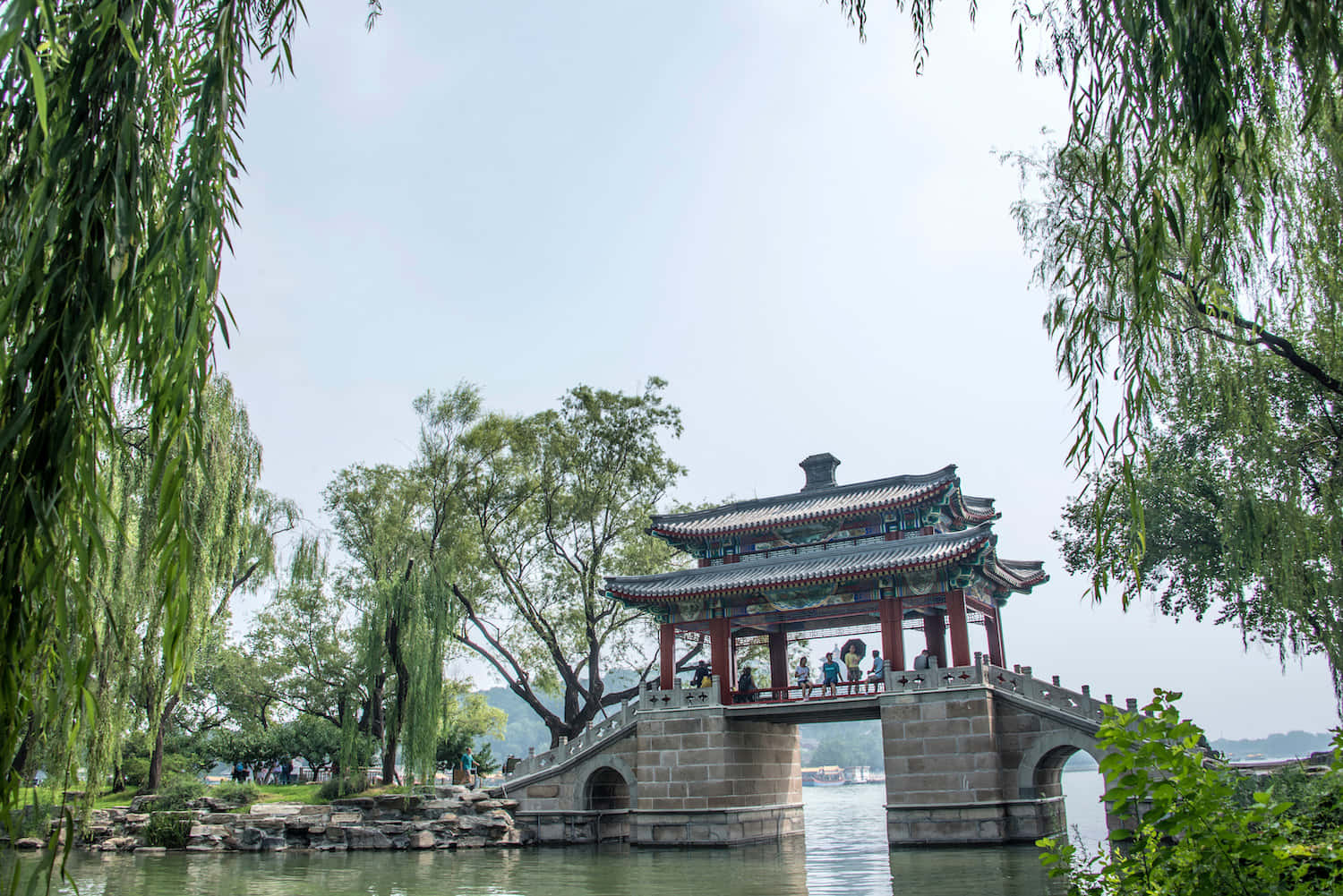 Summer Palace Garden Bridge Wallpaper