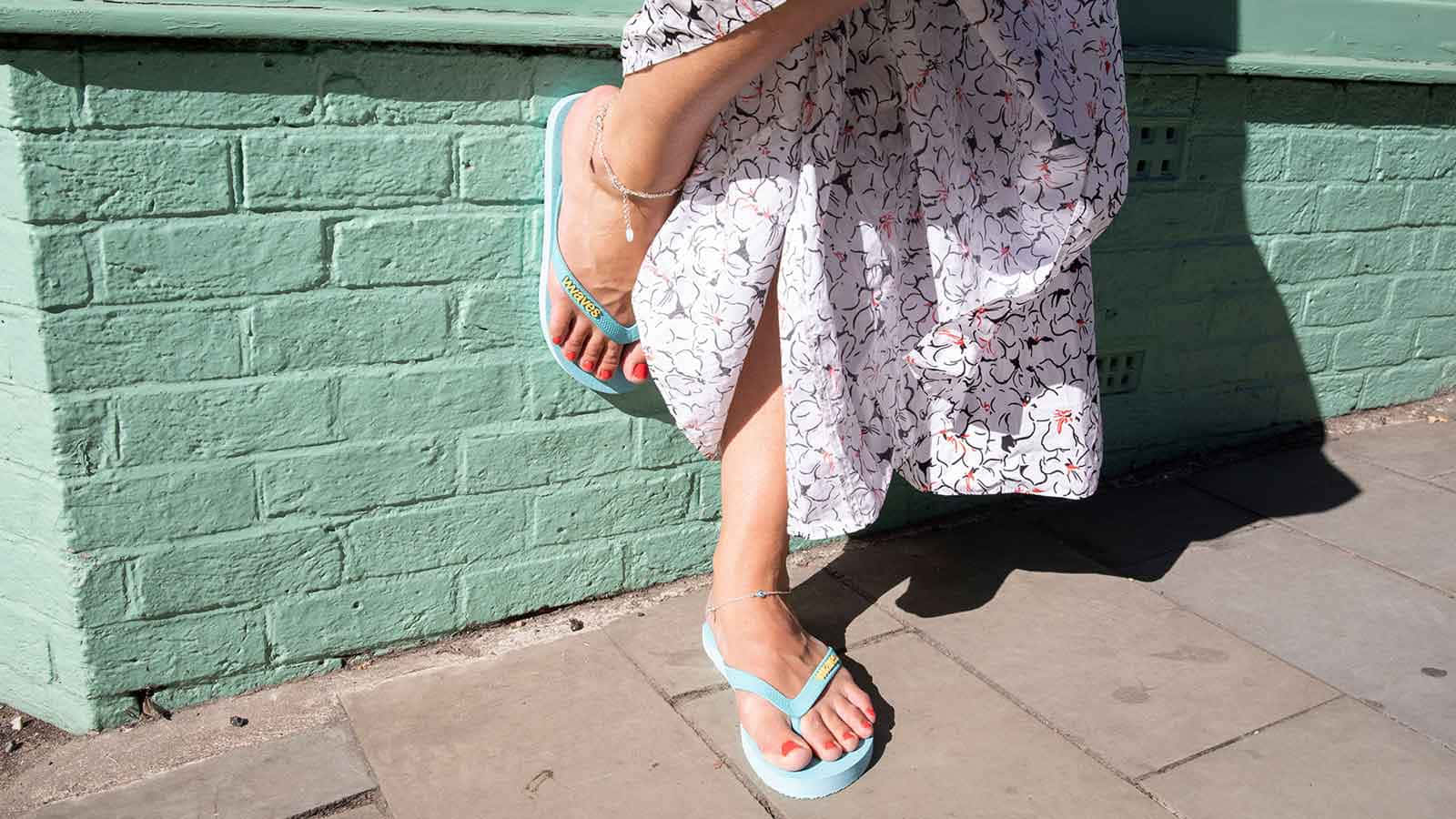 Summer Slippers Outdoor Sidewalk Wallpaper