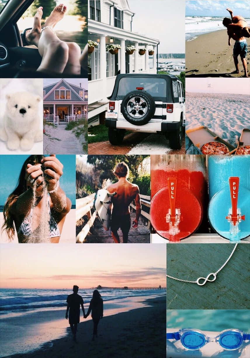 Summer Vibes Collage Wallpaper