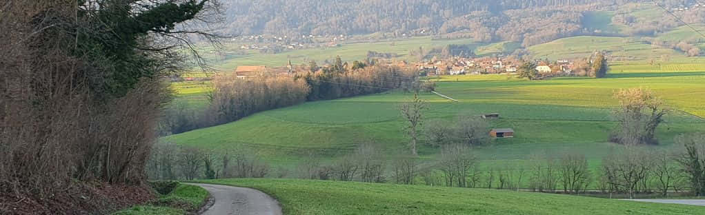 Sun Setting Over Yverdon Les Bains Wallpaper