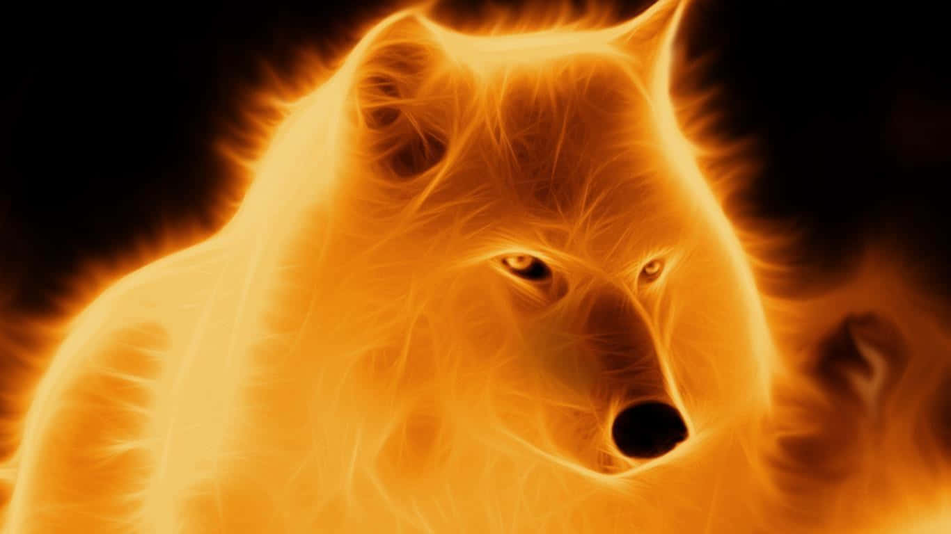 Sun Sunk Low In The Sky As The Wolf Walked Carefully On The Border Of Water And Fire Wallpaper