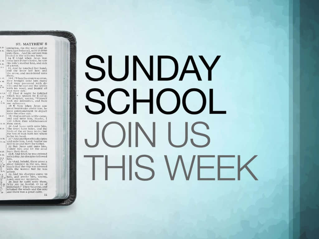 Sunday School Invitation Banner Wallpaper