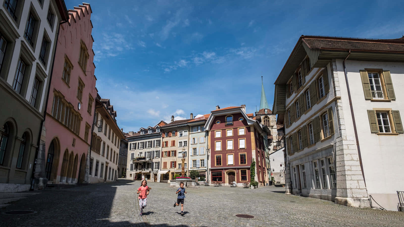 Sunny Dayin Biel Bienne Old Town Wallpaper