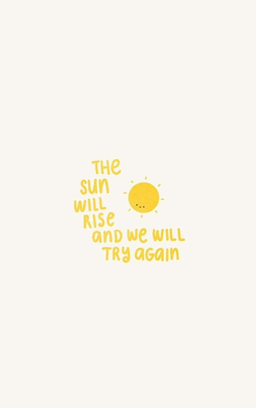 Sunrise Optimism Quote Aesthetic Wallpaper