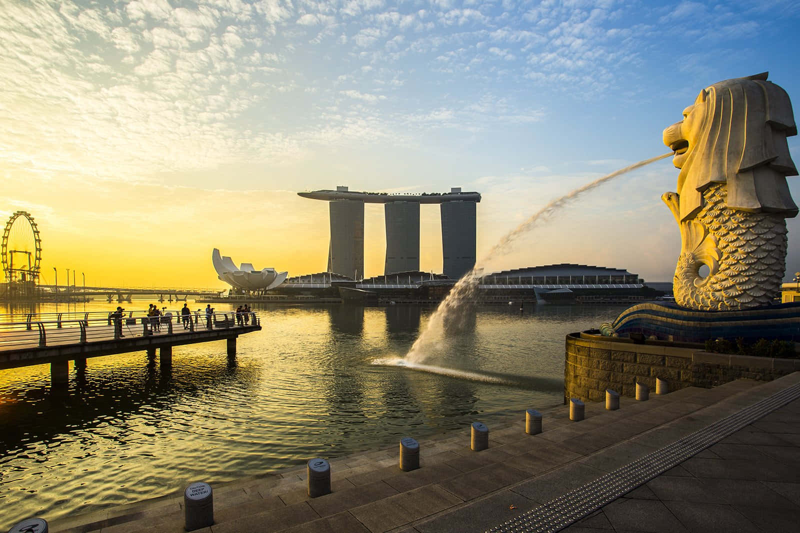 Sunset_at_ Merlion_ Park_ Singapore Wallpaper