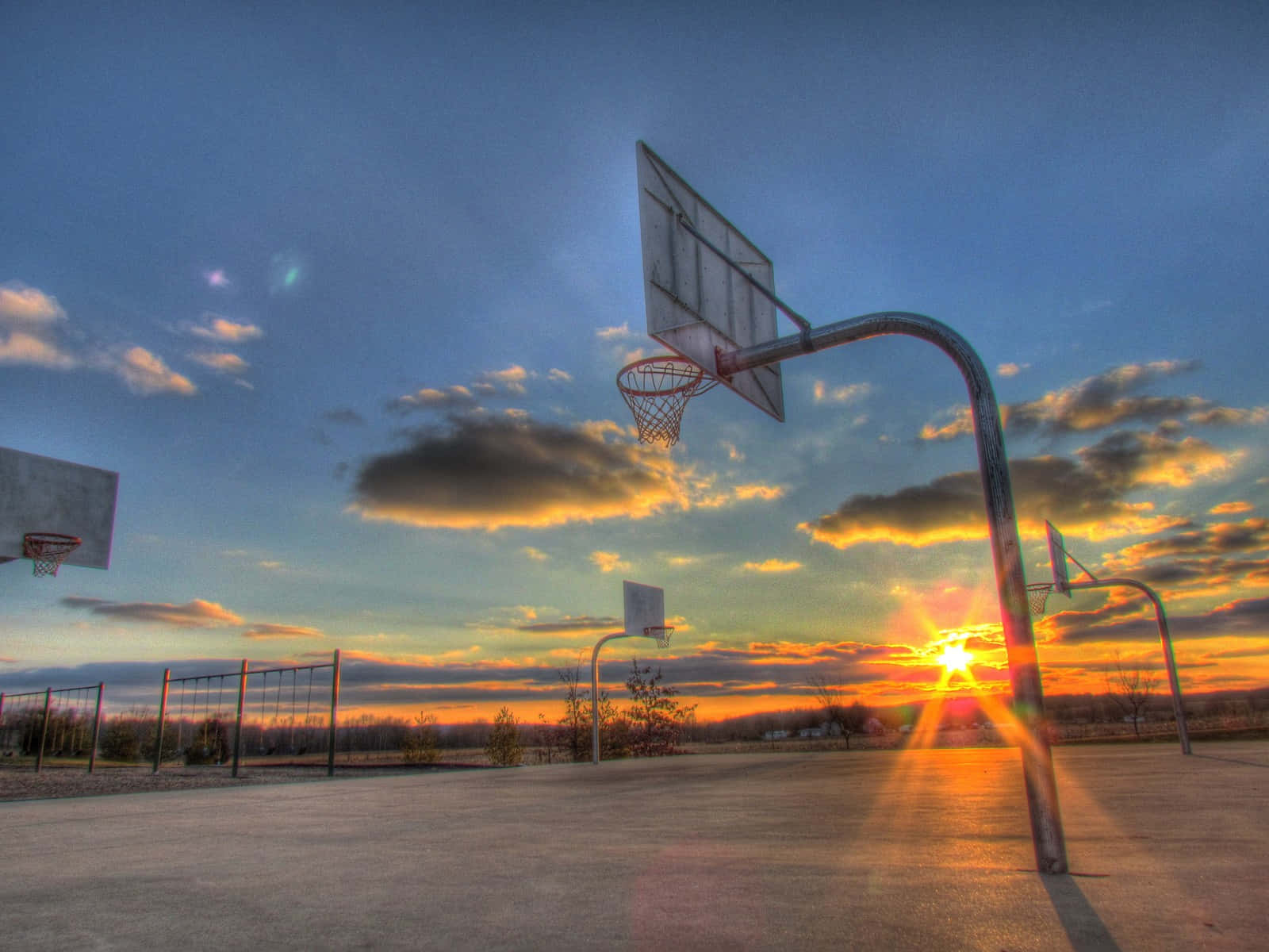 Sunset Basketball Court.jpg Wallpaper