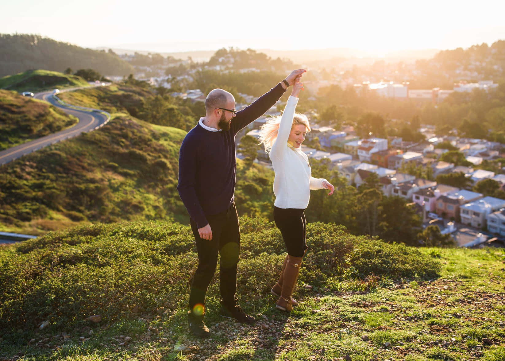 Sunset Dance Twin Peaks San Francisco Wallpaper