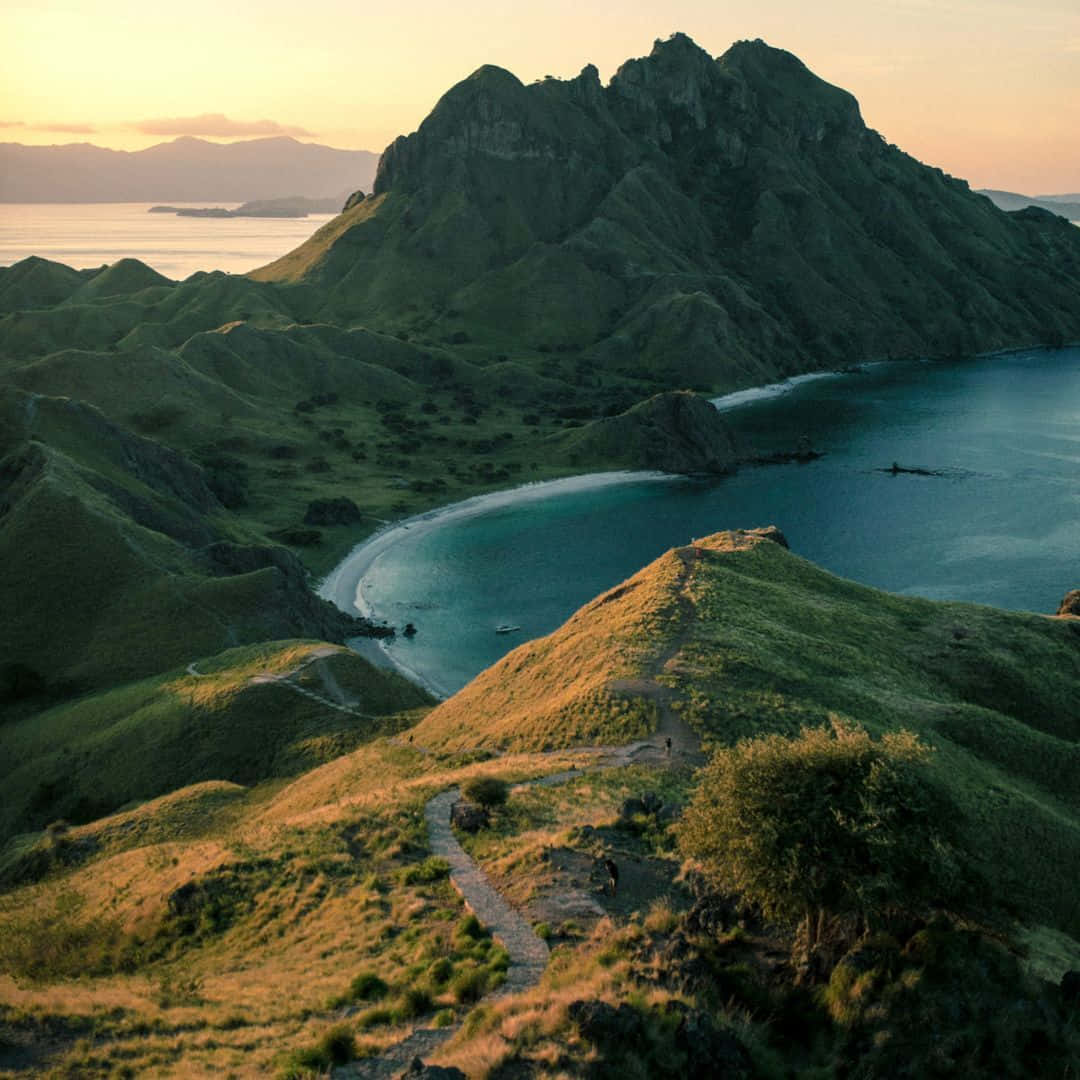 Sunset On Indonesia's Komodo Island Wallpaper