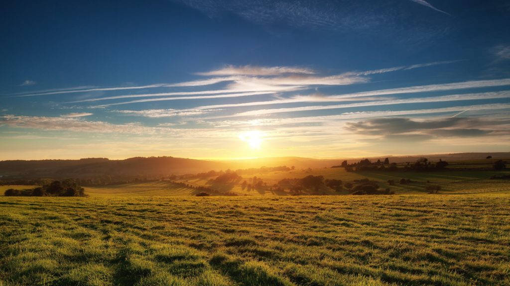 Sunset Over Findon Fields 4k Desktop Wallpaper