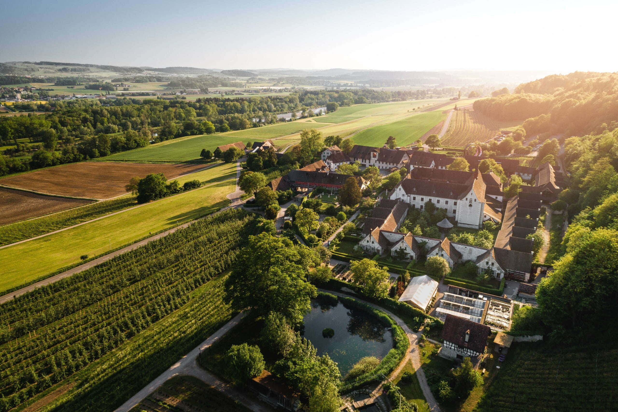 Sunset Over Frauenfeld City, Switzerland Wallpaper