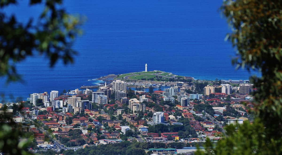 Sunset Over The Wollongong City Skyline Wallpaper